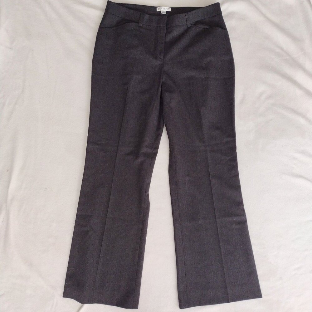 Pendleton Wool Blend Dress Pants 14 Vtg Gray Straight Leg Stretch Trousers L - Picture 10 of 10